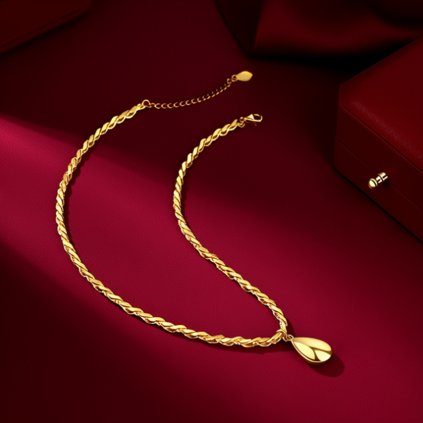 黄金单项链图片女款